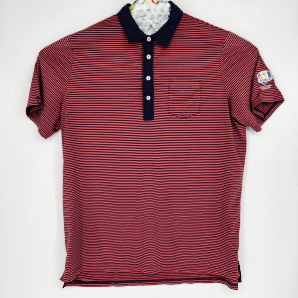 Ralph Lauren RLX Shirt Mens XL Polo Golf Short Sleeve Ryder Cup Striped